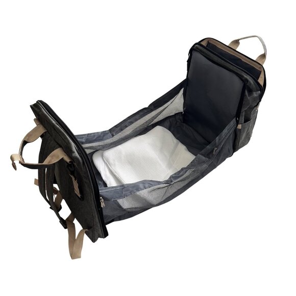 Kaiser Permanente Gray Backpack Diaper Bag W/ Changing Compartment & Pockets - Picture 5 of 13